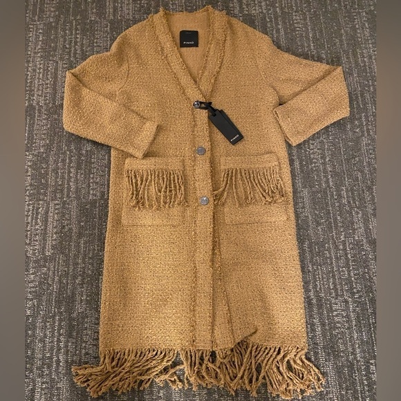 NWT Pinko Ancasti Tweed Boucle Overcoat in Italian size 40 (US S/4) - Picture 10 of 16